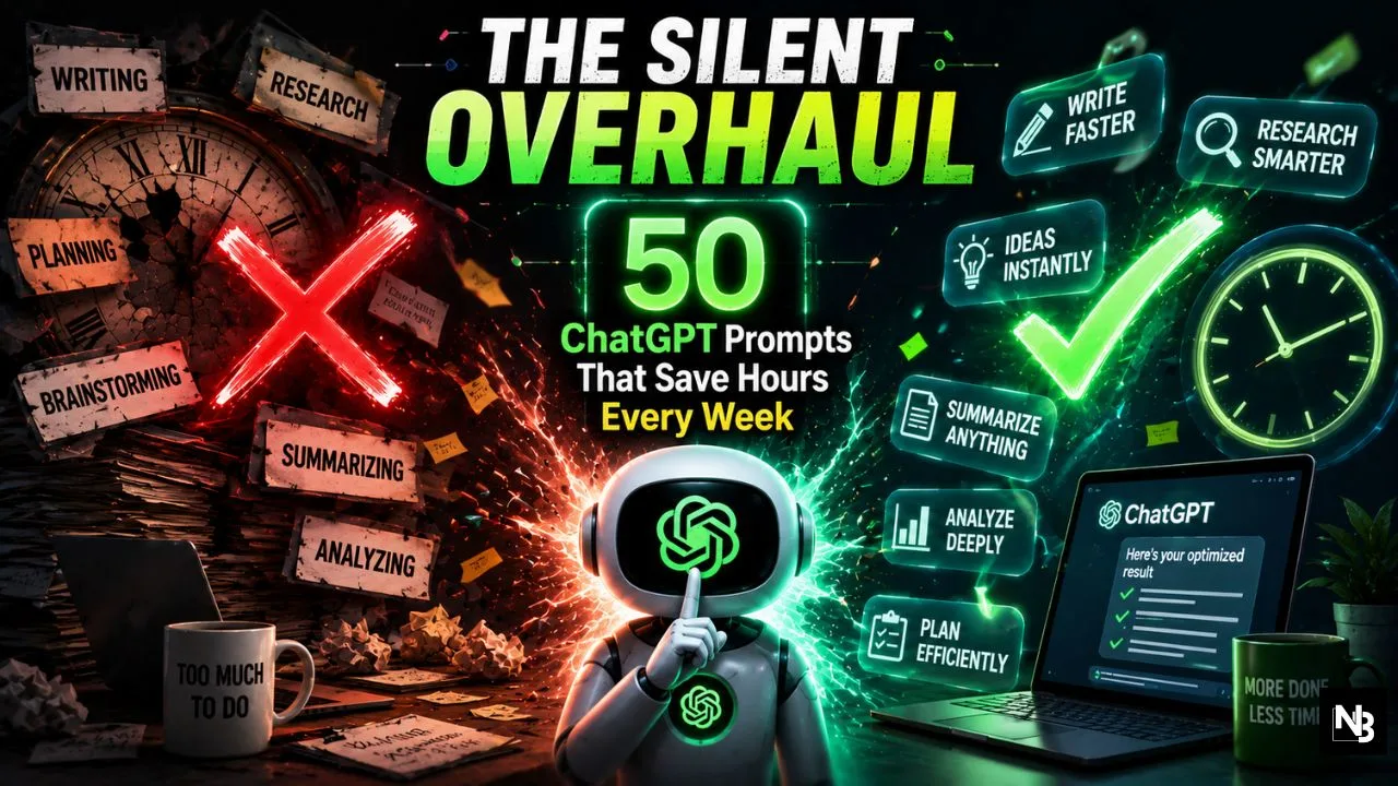50 ChatGPT Prompts That Will Literally Save You Hours Every Week