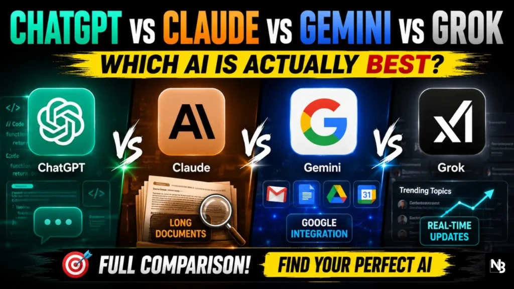 ChatGPT vs Claude vs Gemini vs Grok: Which AI Is Actually Best in 2026?