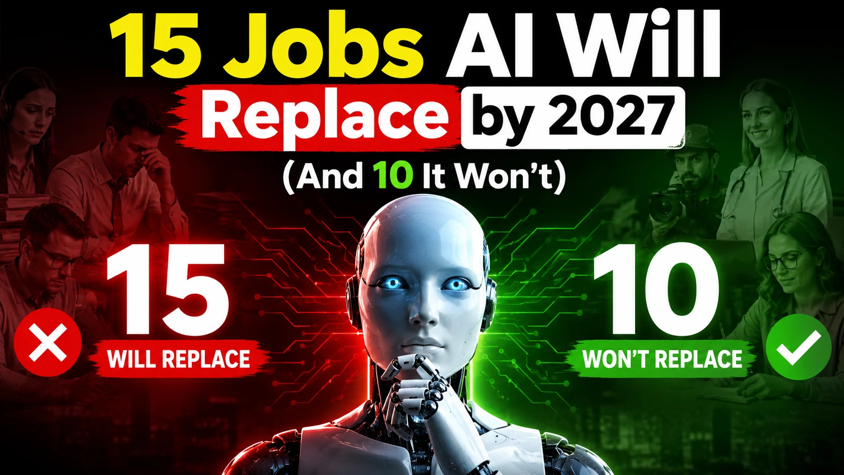 15 Jobs AI Will Replace by 2027 (And 10 It Won't)"