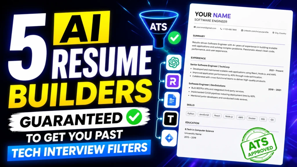 5 AI Resume Builders Guaranteed to Get You Past Tech Interview Filters