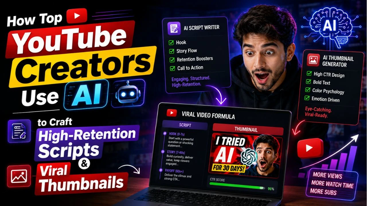 How Top YouTube Creators Use AI to Craft High-Retention Scripts and Viral Thumbnails