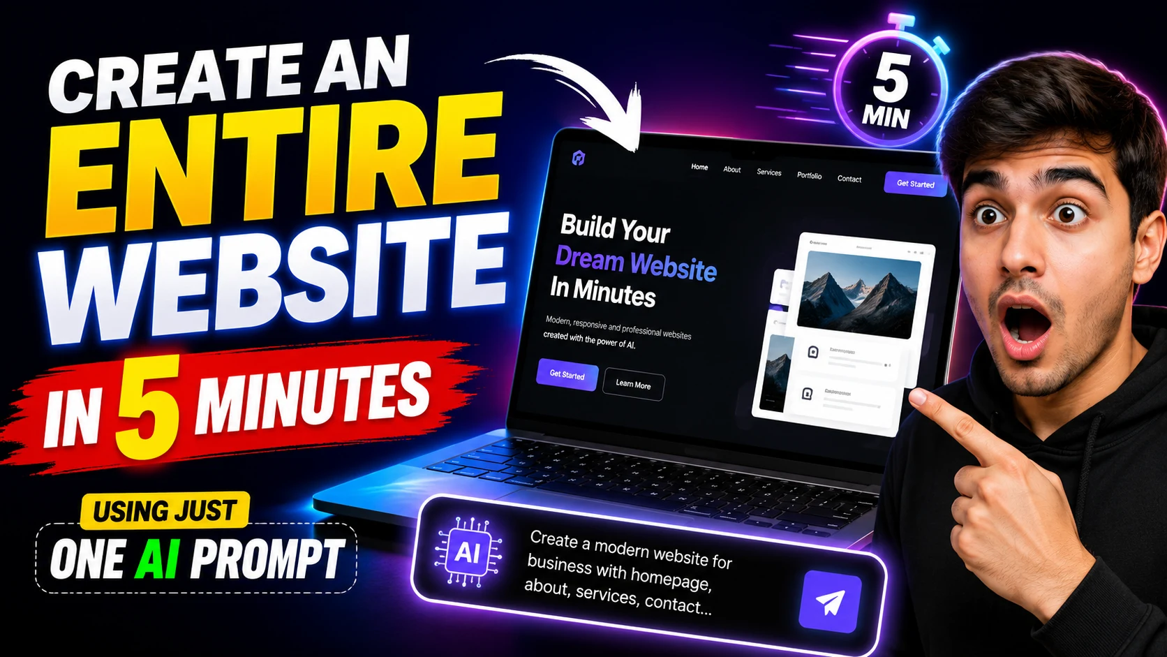 Create an Entire Website in 5 Minutes Using Just One AI Prompt