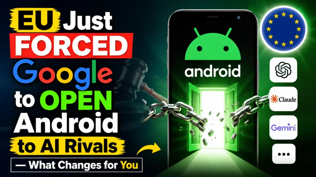 "EU Just Forced Google to Open Android to AI Rivals — What Changes for You"