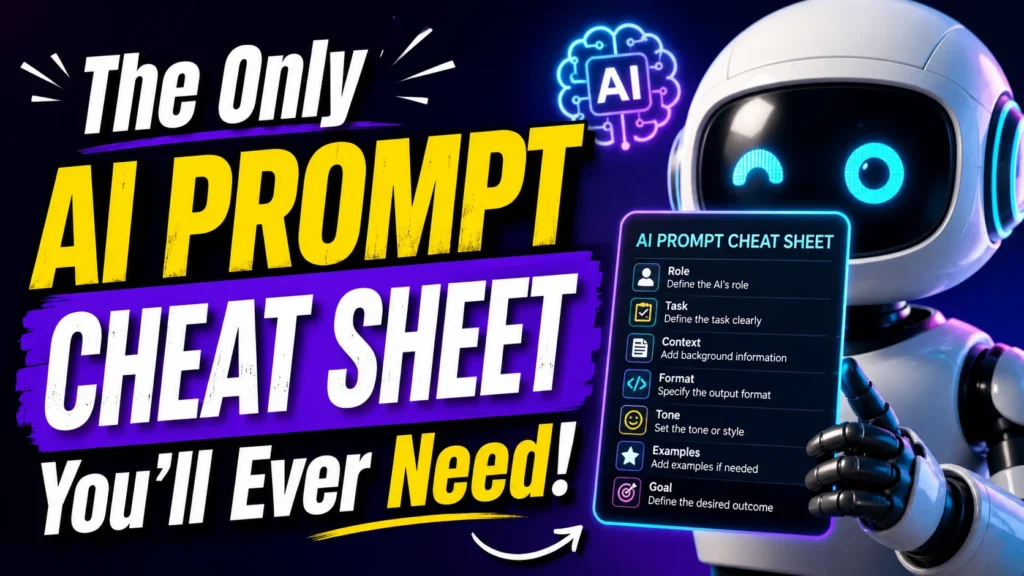 The Only AI Prompt Cheat Sheet You'll Ever Need"