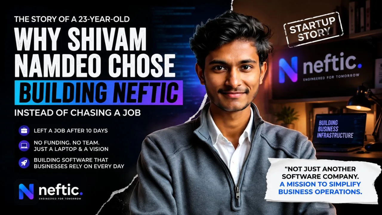 Why 23-Year-Old Shivam Namdeo Chose Building Software Company Neftic Instead of Chasing a Traditional Job