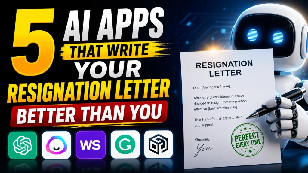 . 5 AI Apps That Write Your Resignation Letter Better Than You
