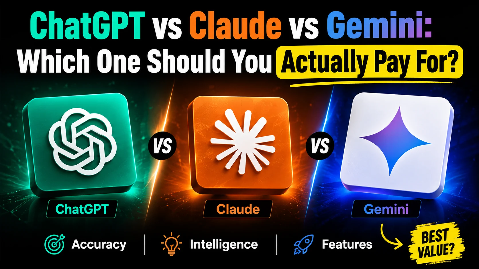 "ChatGPT vs Claude vs Gemini: Which One Should You Actually Pay For?"