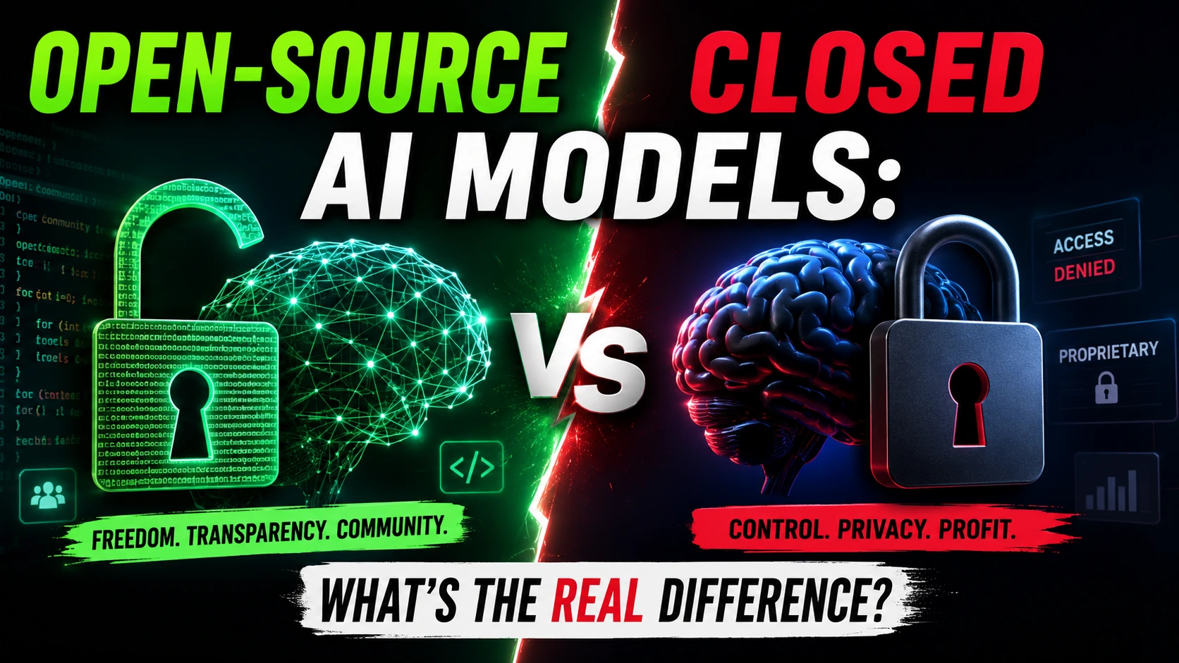 "Open-Source vs Closed AI Models: What's the Real Difference?"