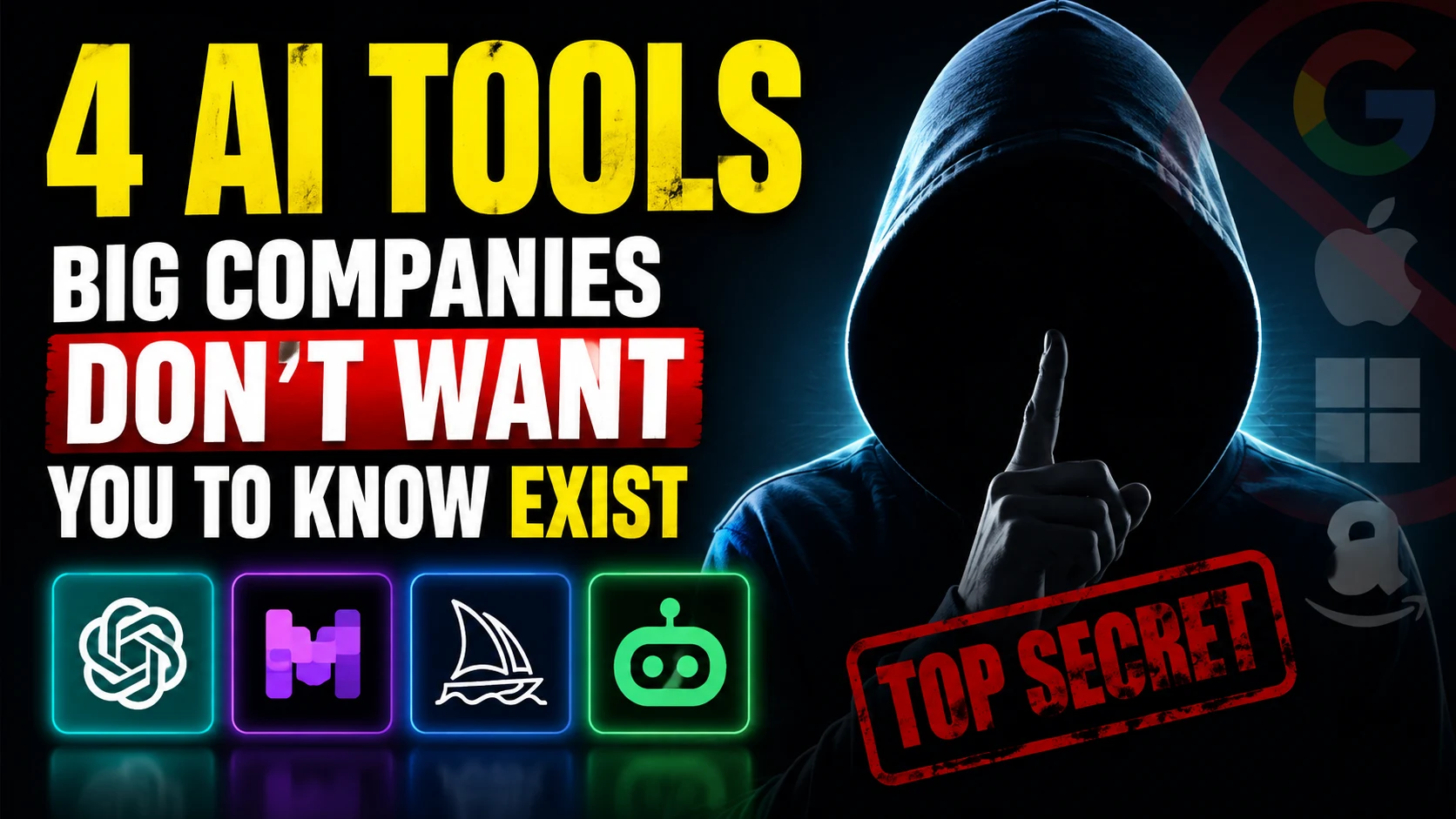 4 AI Tools Big Companies Don't Want You to Know Exist